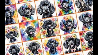 Black Poodle Watercolor Bundle - 63 images - 10000x10000 pixels