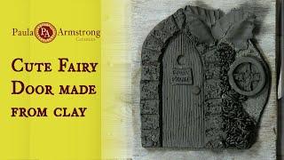 Making a cute Fairy Door out of clay