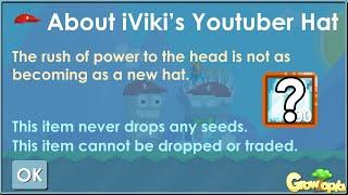 My Sponsor item *iViki's Youtuber Hat* | Growtopia