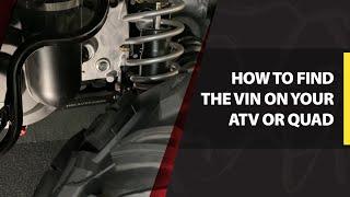 How to Find the VIN on your ATV or Quad