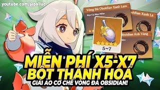 Kiếm FREE x5-x7 BỘT THÁNH HOÁ CỰC HIẾM Cho F2P! Giải Ảo x3 Vòng Đá Obsidian! Genshin Impact Natlan