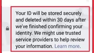 Facebook Your ID Show will be stored securely and delete within 30 days. Showing in Facebook