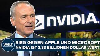 USA: Mega-Rekord! Nvidia ist das wertvollste Unternehmen der Welt! Schlappe für Apple und Microsoft