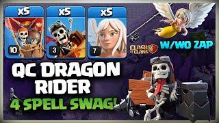 Best Th14 3 Star Attacks! Th14 QC Dragon Rider | Th14 Dragon Rider War Strategy Clash of Clans Coc