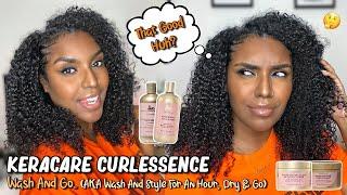 KERACARE CURL ESSENCE REVIEW | Wash And Go Routine Using KeraCare Curl Essence 