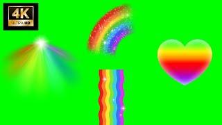 (Copyright Free) Rainbow Animation Lights Green Screen - GS STUDIO