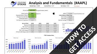 How to get access to the FREE Stock analysis spreadsheet template