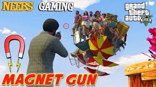 GTA 5 MODS - MAGNET GUN (Grand Theft Auto Gameplay Video)