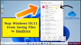 How to Stop Windows 10/ 11 From Saving Files to OneDrive | Remove the red cross on folder icons