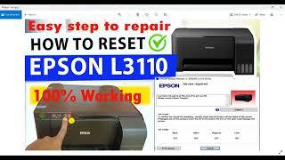 How To Reset Epson L3110   Epson L3110 resetter free download kaise kare Red Light Blinking 100% Fix