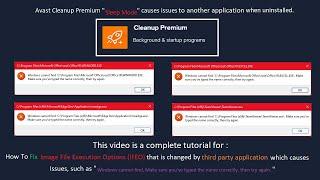 How to fix Image File Execution Options (IFEO) that is changed by third party application.