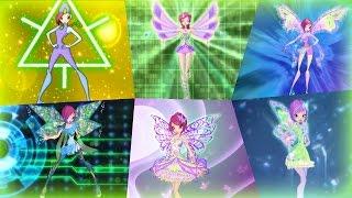 Winx Club - Tecna All Full Transformations up to Tynix! HD!