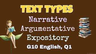 TEXT TYPES: narrative, expository and argumentative