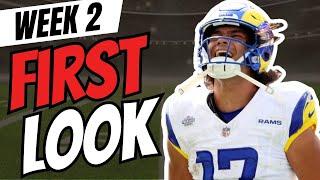 DRAFTKINGS NFL WEEK 2 FIRST LOOK LINEUP | NFL DFS PICKS