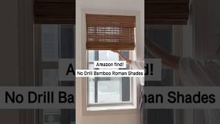 No-Drill Bamboo Roman Shades