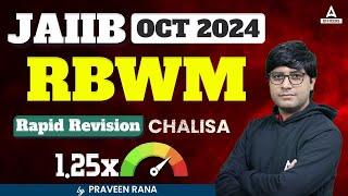 JAIIB 2024 RBWM Rapid Revision | JAIIB 2024 RBWM Revision | CHALISA | JAIIB OCT 2024