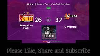 Pro Kabaddi League Live Streaming ( Commentary) U Mumba vs Bengaluru Bulls