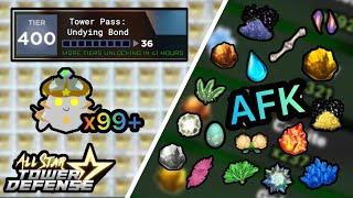 How to AFK Orb Farm / Star Pass Tiers / EXP - All Star Tower Defense