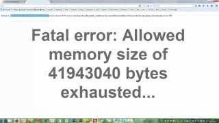 Fatal error: Allowed memory size of 41943040 bytes exhausted