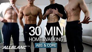 30min Belly Fat-burning Home Walking (SWEAT) // Abs & Core Focused