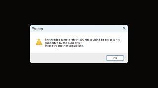 How to fix this ASIO error in FL Studio