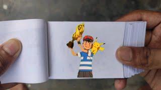 Ash finally Receives Championship trophy Flipbook | Ash wins Alola League Tournament