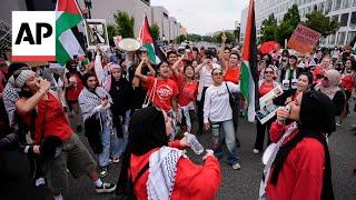 Thousands in Washington D.C. protest Netanyahu's visit and speech to Congress