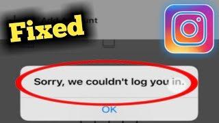 Fix Instagram Sorry We Could Not Log you In Problem Solved