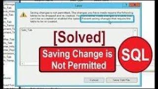 SQL Server - How to fix error in SQL Server Saving changes is not permitted Identity Specification