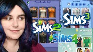 Sims 2 vs. Sims 3 vs. Sims 4 - Create a Sim (CAS) Basegame Comparison