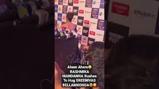 #RashmikaMandanna Ahem AhemRushes 2 Hug #BellamkondaSaiSreenivas #ZeeCineAwards2023 #Interviewwali