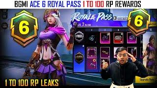 A6 ROYAL PASS 1 TO 100 RP REWARDS IN BGMI  BGMI A6 ROYAL PASS REWARDS  BGMI A6 ROYAL PASS LEAKS