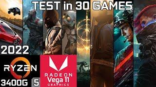 Ryzen 5 3400G + Vega 11 | Test in 30 Games