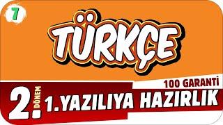 7.Sınıf Türkçe 2.Dönem 1.Yazılıya Hazırlık  #2023