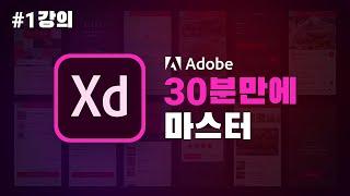 #01부. 대기업이 선택한 디자인툴  Adobe XD툴 실무특강 30분만에 끝장보기