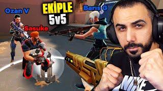 EKİPLE EFSANE ÇEKİŞMELİ 5v5 VALORANT!! | Barış Can