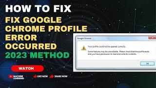 How to Fix “Profile Error Occurred” Issues in Chrome (100% Works)