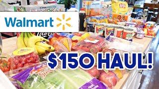 $150 WALMART GROCERY PICKUP HAUL + MEAL PLAN! 