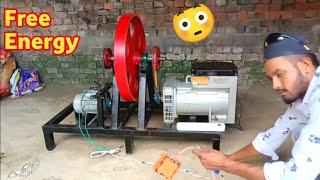 New Free Energy Generator 220v | 7.5kw alternator and 1.5HP Induction Motor