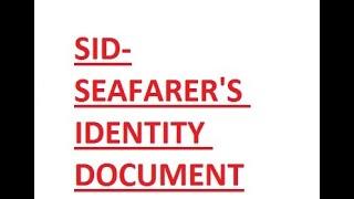 SEAFARER'S IDENTITY DOCUMENT-SID  APPLICATION