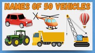 Learn Vehicle Names For Kids | Types of Vehicles in English | Mode of Transport | Fun Factory Kids