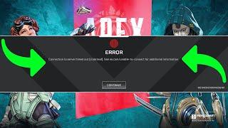 Fix apex legends connection to server timed out code leaf | Unable to connect Apex