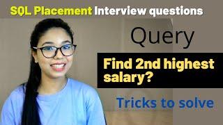 4 Ways: how to find 2nd highest salary in SQL in MySQL and SQL server | SQL interview questions 2021