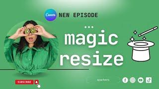 Easy Magic Resize tool in #canva , Convert your design size with one click. #sparkers Canva Tutorial