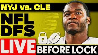 NFL DFS Showdown Live Before Lock | Jets-Browns TNF Week 17 DFS Picks