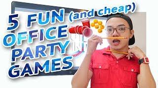 5 FUN and CHEAP PARTY GAMES AT WORK  | Minute To Win It Style