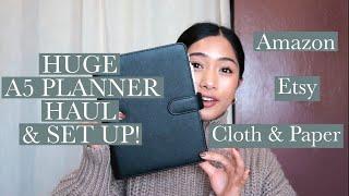 A5 PLANNER HAUL & SET UP! | MadyPlans INSPIRED! | Amazon, Cloth & Paper, & Etsy! | Christina Joann