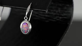 Alluring Multicolor Boulder Opal Doublets Set in 14K White Gold. 210 01401