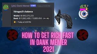 HOW TO GET RICH FAST IN DANK MEMER 2021 DISCORD SKIT! | IN DEPTH-GUIDE PART 1