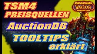 WoW TSM4 PREISQUELLEN + AuctionDB für Dummies: Realm+Regional Daten - TOOLTIPS erklärt 